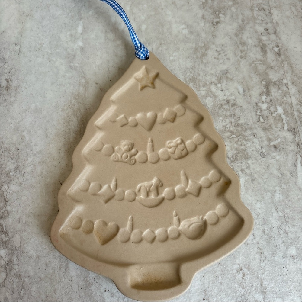 1986 Hill Design ~ Brown Bag Cookie Art ~ Christmas Tree Cookie Mold Clay EUC